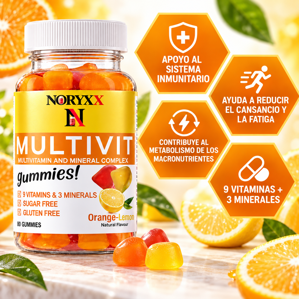 NORYXX Multivit Gummies | 9 Vitaminas y 3 Minerales