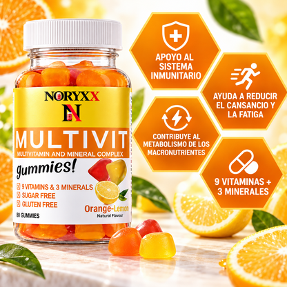NORYXX Multivit Gummies | 9 Vitaminas y 3 Minerales